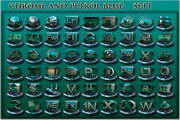 petrol blue and chrome set 1